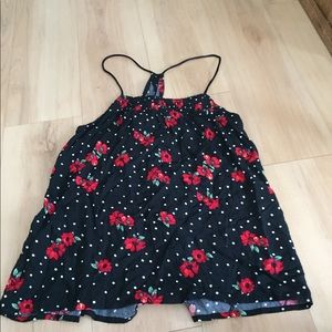 Black and red tank top